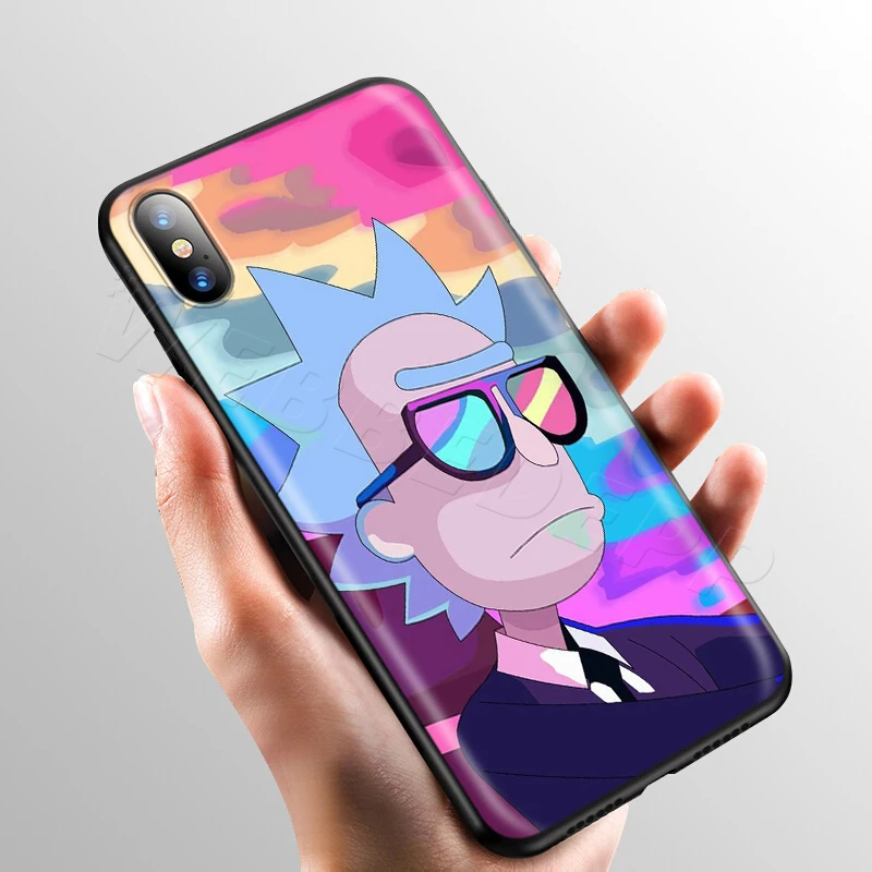 1 Чехол Webbedepp Ricky Morty Art для Apple iPhone 11 Pro XS Max XR X 8 7 6 6S Plus 5 5S SE - Цвет: 1