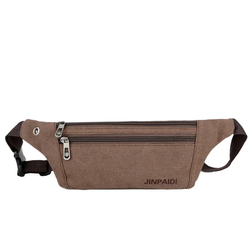 canvas-brown Повседневная Кожаная поясная сумка, мужская сумка для денег, телефона, поясная сумка в винтажном стиле, мужская кожаная поясная сумка, маленькая Дорожная сумка на пояс, мужская сумка - Цвет: canvas-brown