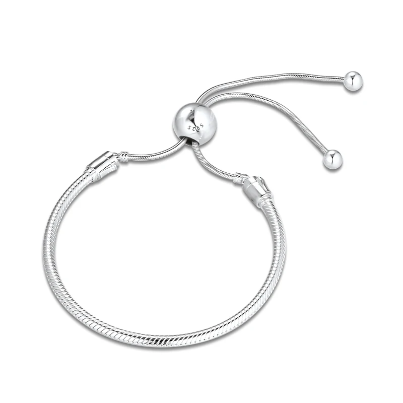 CKK браслет скользящая цепочка браслеты для женщин Pulseira Feminina Masculina Pulseras Mujer серебро