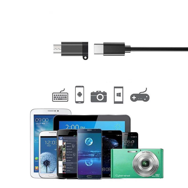 Переходник USB Type-C на Micro для Xiaomi Samsung зарядный кабель передачи данных | Мобильные