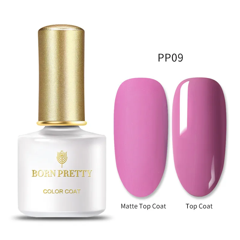 PP09 BORN PRETTY Gel Polish Plum Color Semi Permanent Soak Off Gel Nail Polish 60 Colors Nail Art Gel Varnish Matt Top Coat Need 6ml - Цвет: PP09