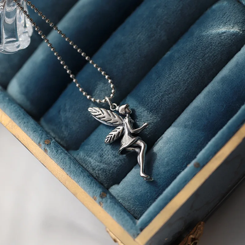 

SNCSDK 2020 creative Retro little fairy necklace wild temperament simple new Women's pendant all-match clavicle chain jewelry