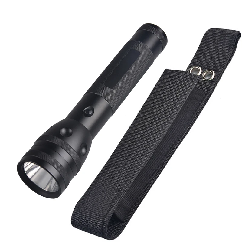 with holster TMWT полицейский фонарик кобура 10 Вт XML T6 светодиодный для самообороны сверхмощный фонарик D размер батареи - Испускаемый цвет: with holster