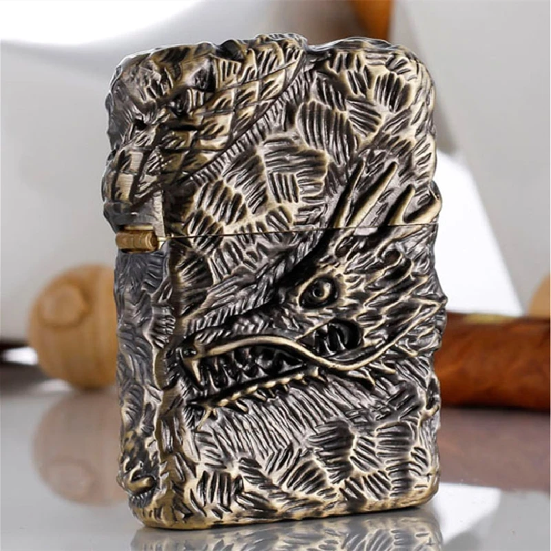 

ZORRO винтажная металлическая флейта из искусственного песка, колес, кремневая зажигалка, тяжелая Panlong коллекция, подарок, аксессуары для куре...