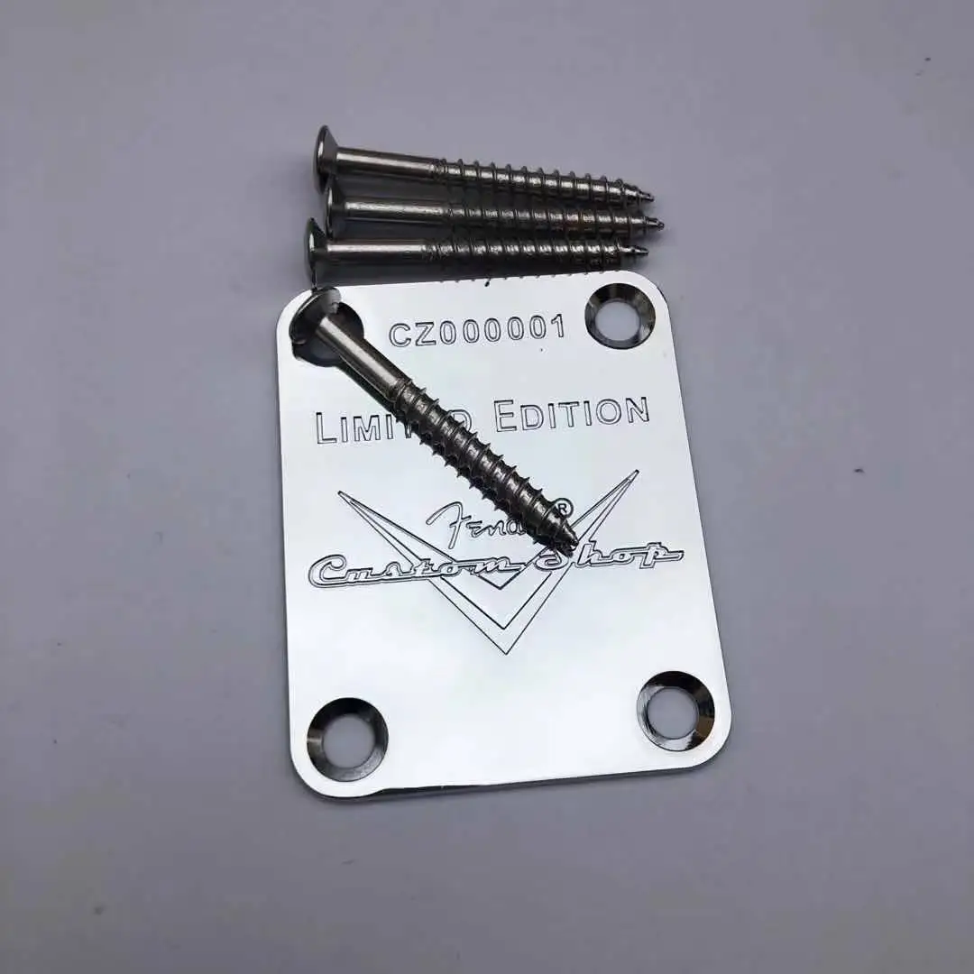 limited edition custom shop chromgoldschwarz neck platte für sttele elektrische gitarre inklusive schrauben free global shipping