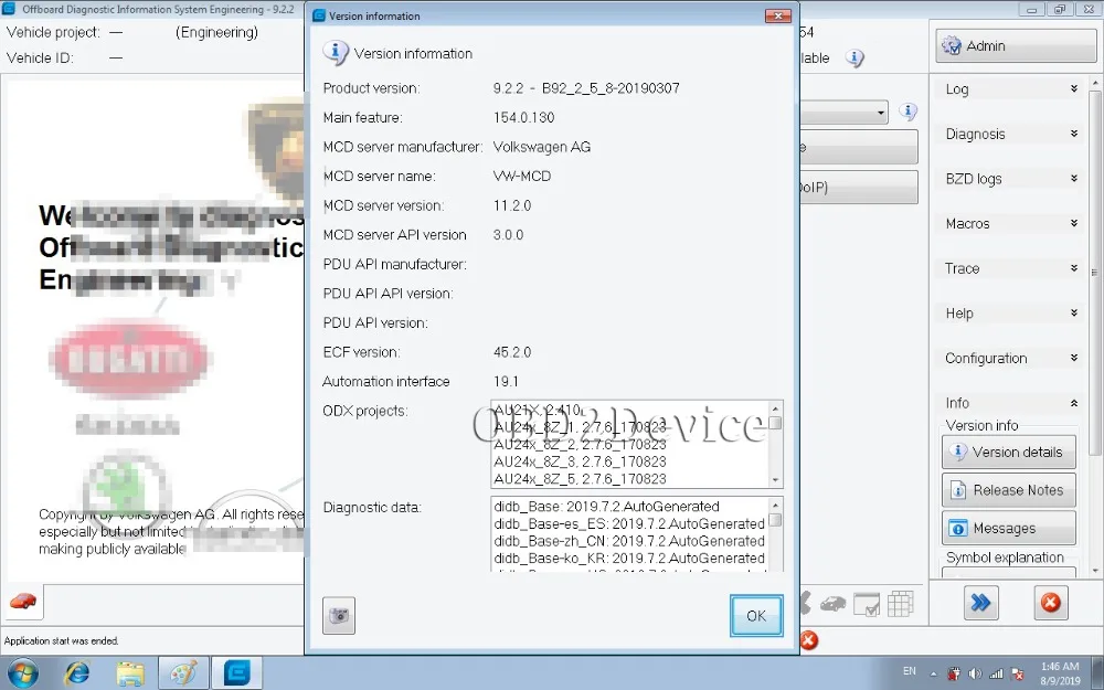 Высокое качество VAS 5054A OKI полный чип Bluetooth VAS5054A ODIS5.16 Keygen OBD2 сканер VAG автомобильный диагностический инструмент vas 5054 ODIS5.16