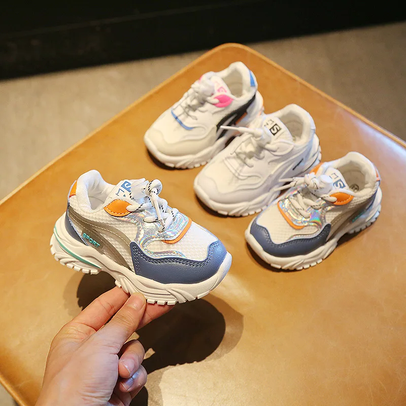 2021 Baby Fashion Sneakers 1-6 Years Baby Boys Girls Sports Shoes Kids Toddler Running Shoes Infant Baby First Walkers 21-30