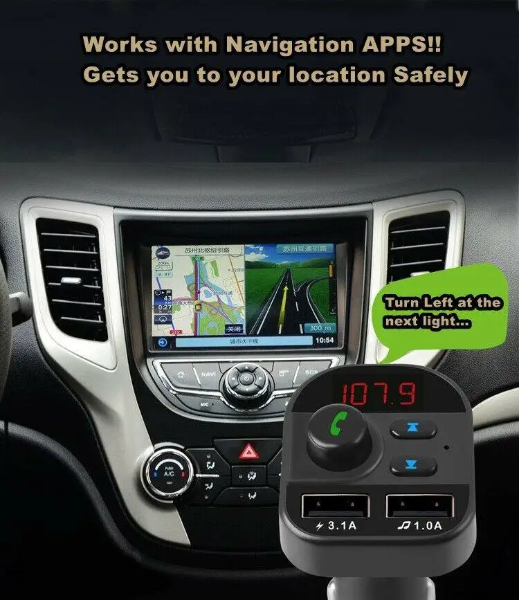 Во время езды в автомобиле Беспроводной FM передатчик MP3 радио адаптер