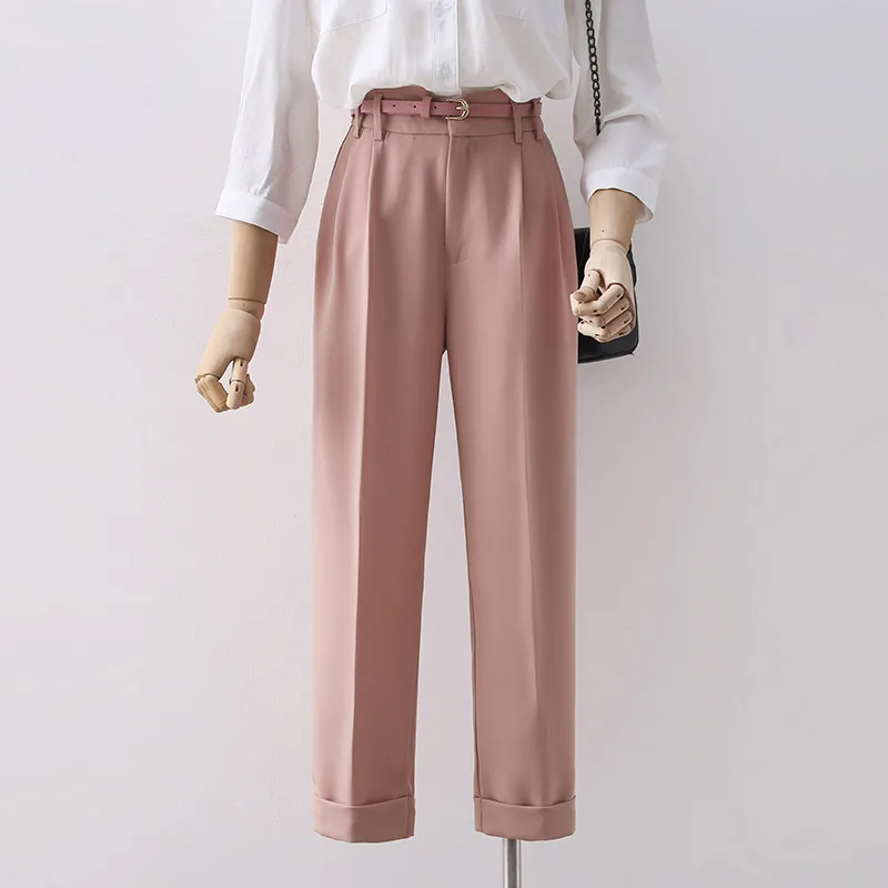 

Pants Women's summer new high waist harem pants Korean loose loose straight trousers casual pants Women wide leg pants