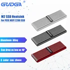 Алюминиевый радиатор GUDGA M2 NVME, радиатор M2 SSD, твердотельный жесткий диск, охладитель с термопанелью, три цвета для PCIE NGFF 2280 PS5
