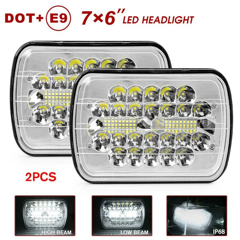 

NEW-1Pair 150W 5X7 дюймов 7X6 дюймовый светодиодный Osram светодиодные фары (Подол короче спереди и длиннее сзади) ЛУЧ кристально чистым морем светодио...