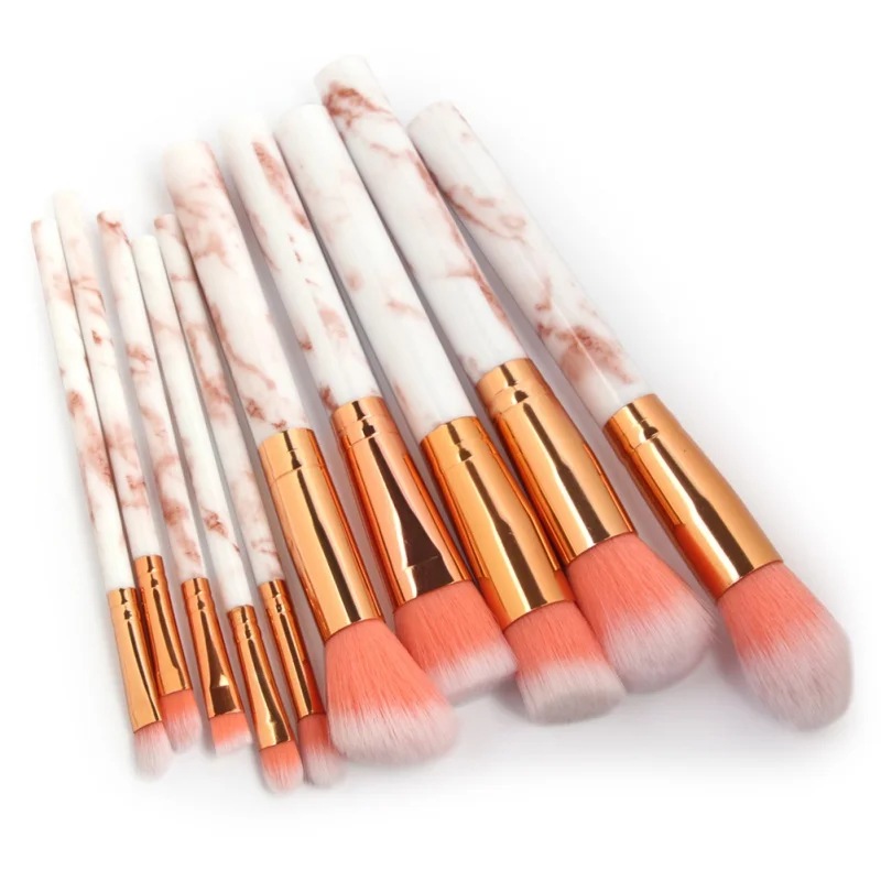 10Pcs/Set Makeup Brushes Kit Professional Marble Handle Powder Foundation Make Up Brush Set HOT Hot Sale | Красота и здоровье