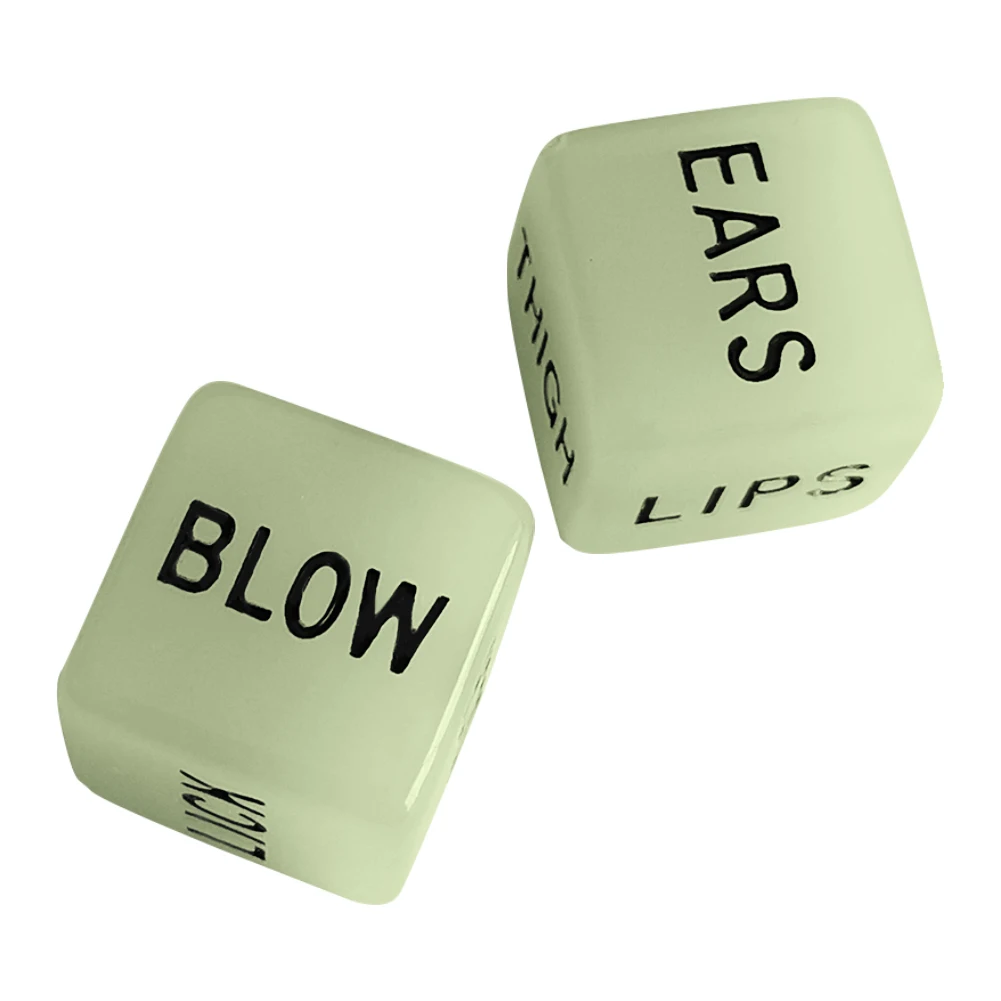 1 пара светящиеся гравировочные игральные кости для пары инновационные забавные