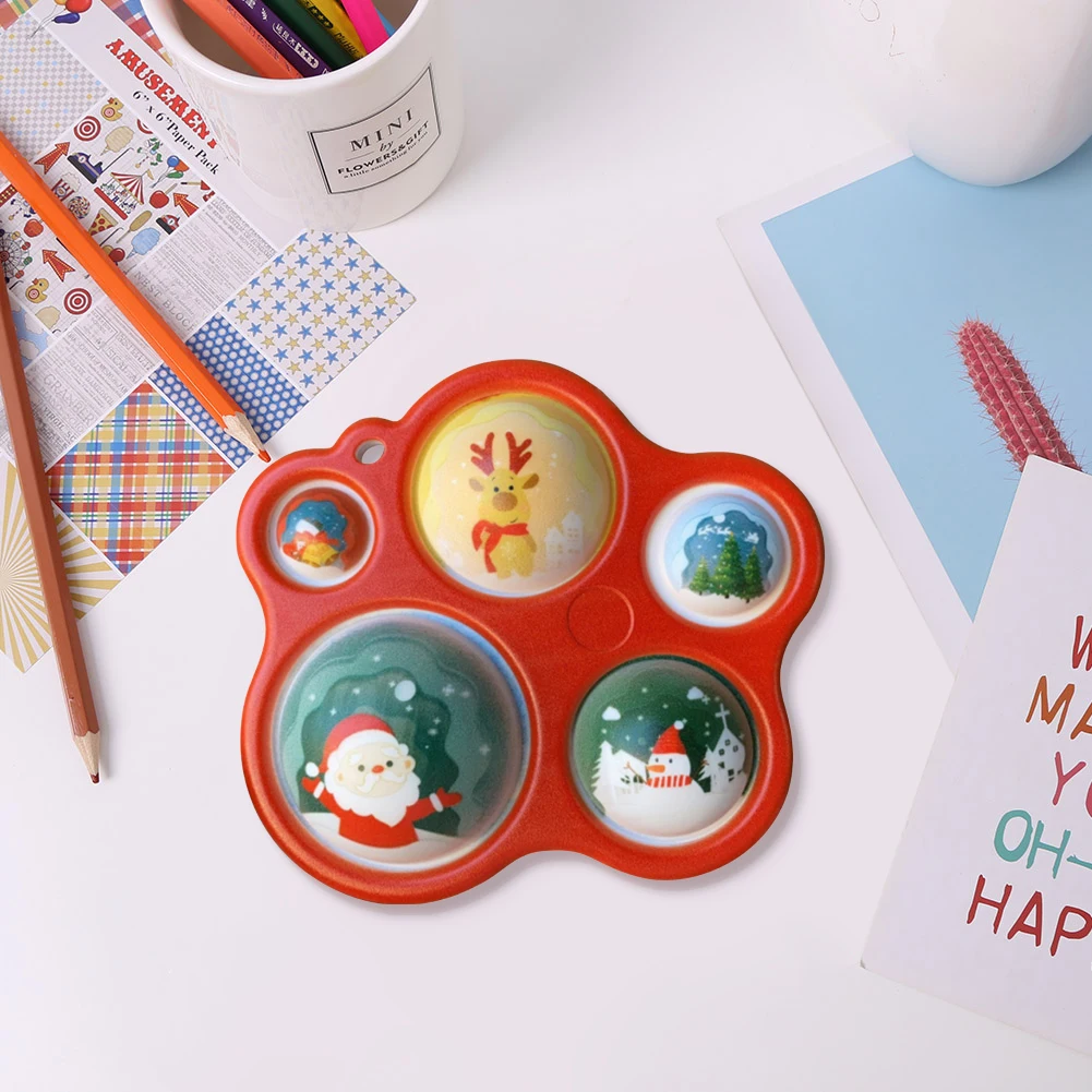 

Decompression Christmas Press Finger Stress Reliever Toys Push Bubble Push Bubble Board Game Interactive Toy