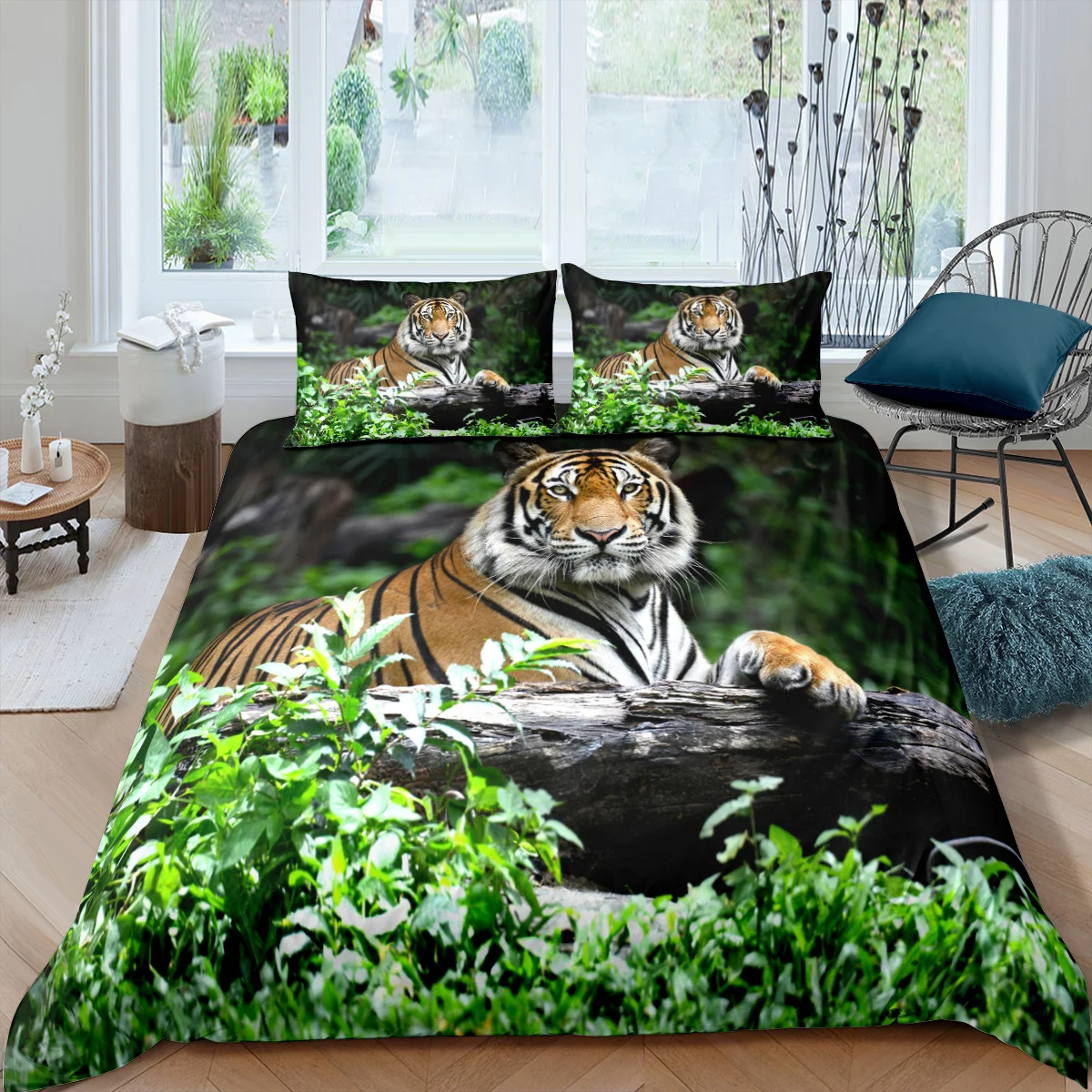 

3D Print Tiger Animal Bedding Sets Quilt Cover Set Comforter Bed Linen Pillowcase King Size Child Adornment Bed Home Textiles