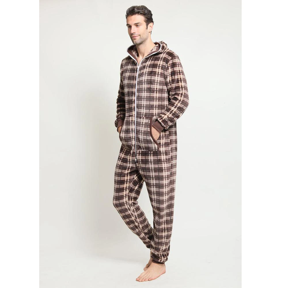 Tmall, качественная клетчатая Пижама, Hombre Invierno, с капюшоном, с длинным рукавом, Рождественская зимняя Пижама, Homme Hiver, пижама, Onesie, комбинезон для Adu