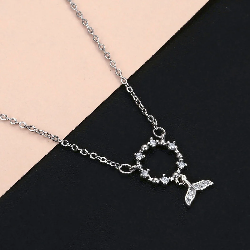 Kinitial модный венок хвост русалки ожерелья для женщин подарок рыба чокер ожерелье