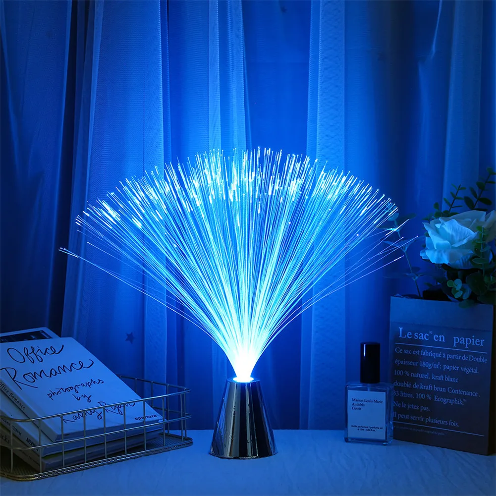 Led Multi Colour Changing Fiber Optic Fountain Night Light Lamp Home Decoration Luminous Toys Sleep PLD | Ночники