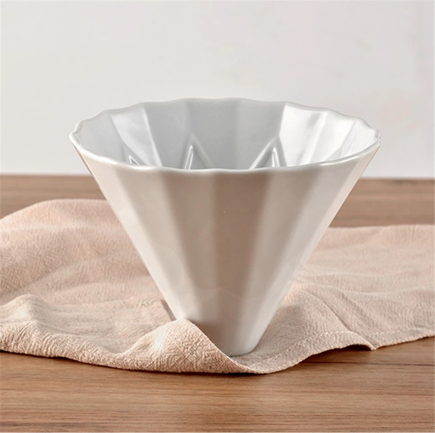 2-4Cup Ceramic Coffee Cup Espresso Filter V60 Funnel Drip Hand Filters Portable Accessories | Дом и сад