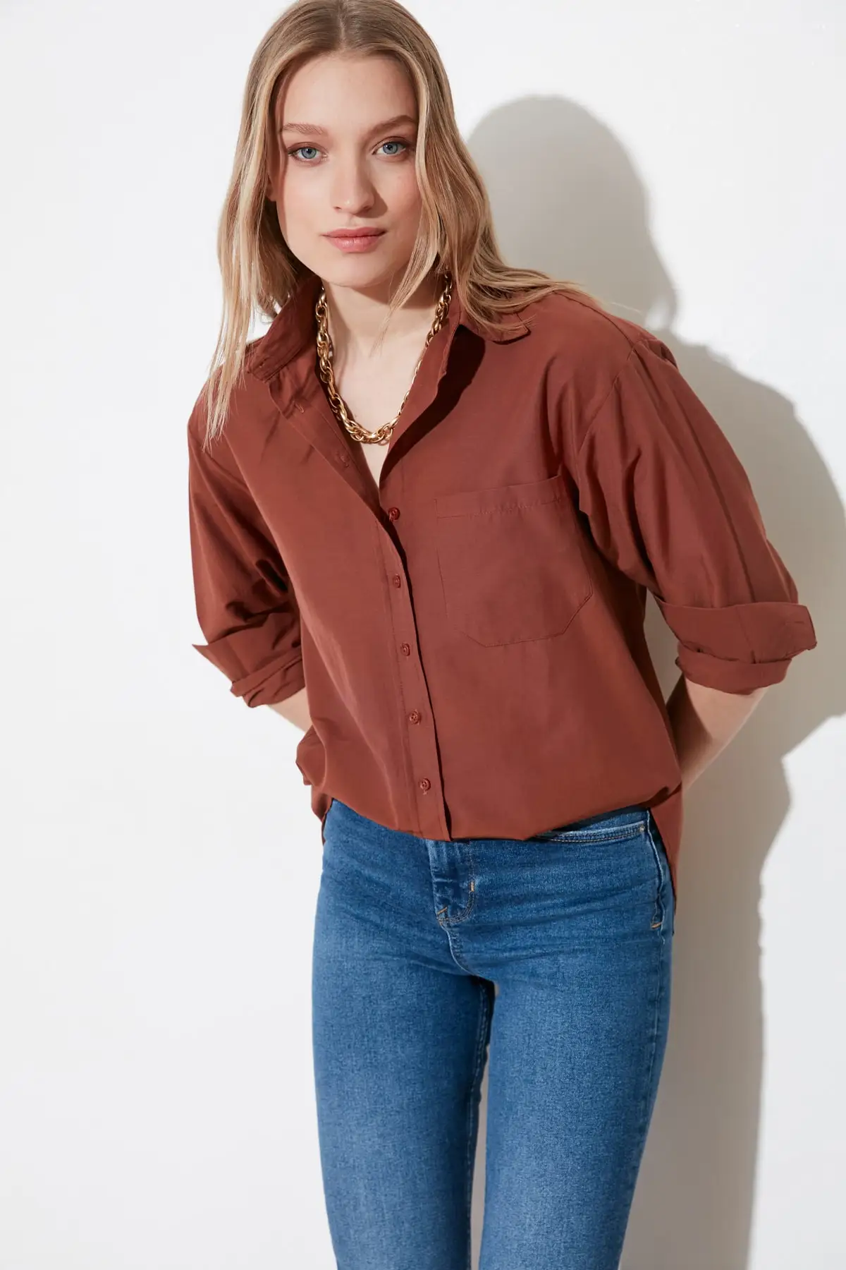 

Women Blouses Cotton Boyfriend Shirts Fashion Clothing Long Sleeve Oversize Top Plus Size Blue White Green New 2021 Spring Beige