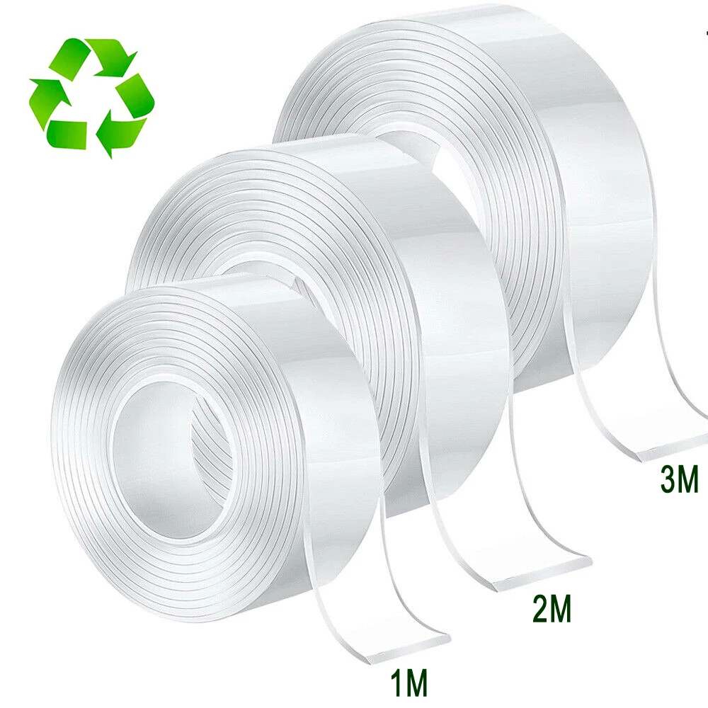Прозрачная двусторонняя нано лента Multipurp Волшебная клейкая не скользит