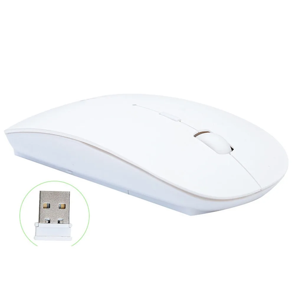 

Wireless for iMac Laptops PCs Tablets 2.4 GHz wireless battery operated (White)