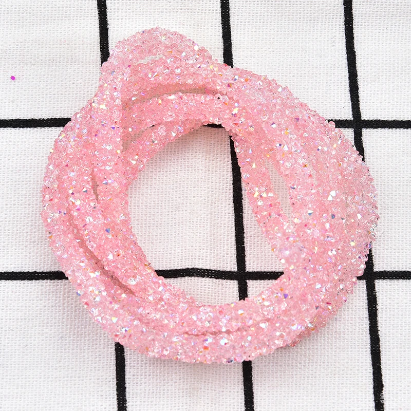 Кристаллический шнур AB Стразы 1 метр свадебная аппликация резиновая трубка для