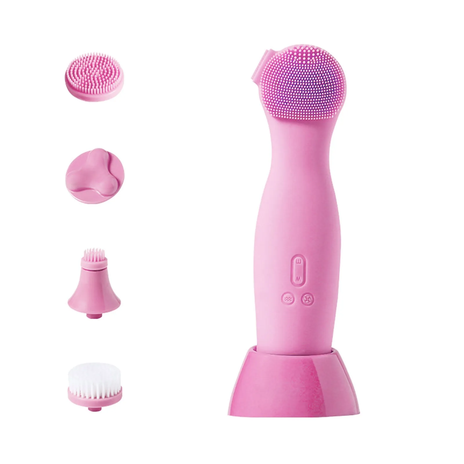 

Silica Gel Clean Deep Pore Face Artifact Facial Cleansing Brush USB Rechargeable Automatic Rotation Sonic Vibrating Waterproof