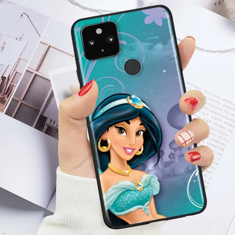

Disney Princess Jasmine Shockproof Cover for Google Pixel 5 4 4A XL 5G Black Phone Case Shell Soft TPU Fundas Coque Capa