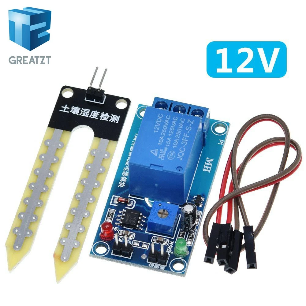 1 шт. Новый DC 5 в 12 В датчик влажности почвы релейный модуль управления
