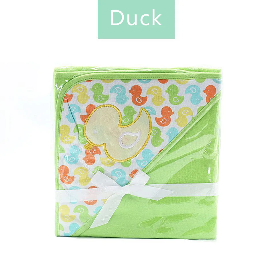 Elinfant 1 шт. 78x78 см хлопок детское одеяло с капюшоном - Цвет: duck