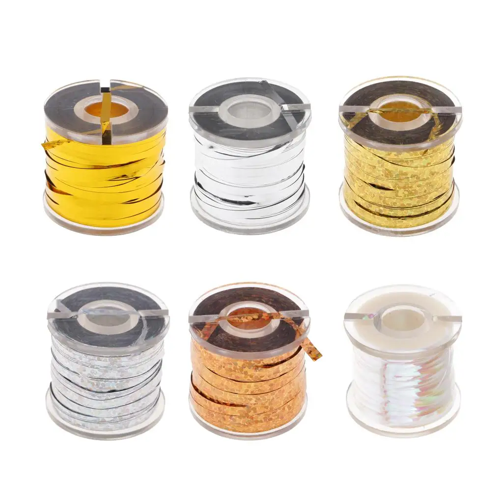 1 Катушка для завязывания мушек лента вспышки голографическая приманка материал