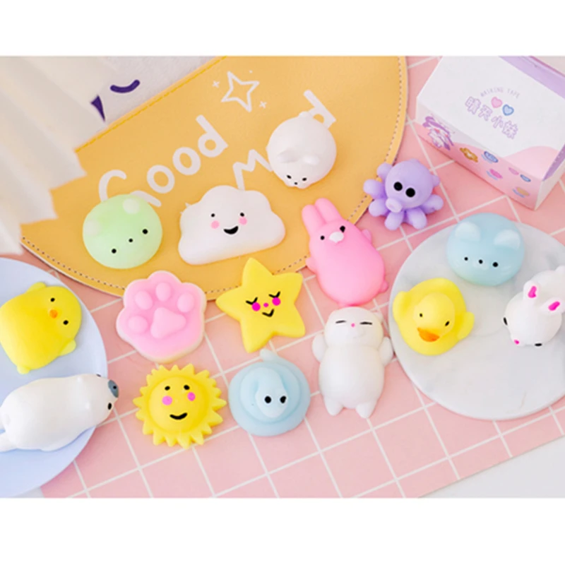 

5PCS Kids Baby Squishy Toy Cute Animal Antistress Ball Squeeze Mochi Rising Toys Soft Sticky Stress Relief Toys Funny Gifts