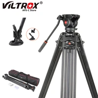 viltrox vx 18m 188cm professional tripod portable aluminum non slip heavy duty video tripod fluid head for camera dv camcorder