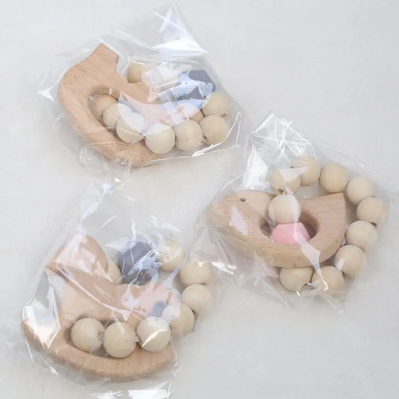 Детские бусины в виде животных DIY игрушки ручной работы деревянный браслет