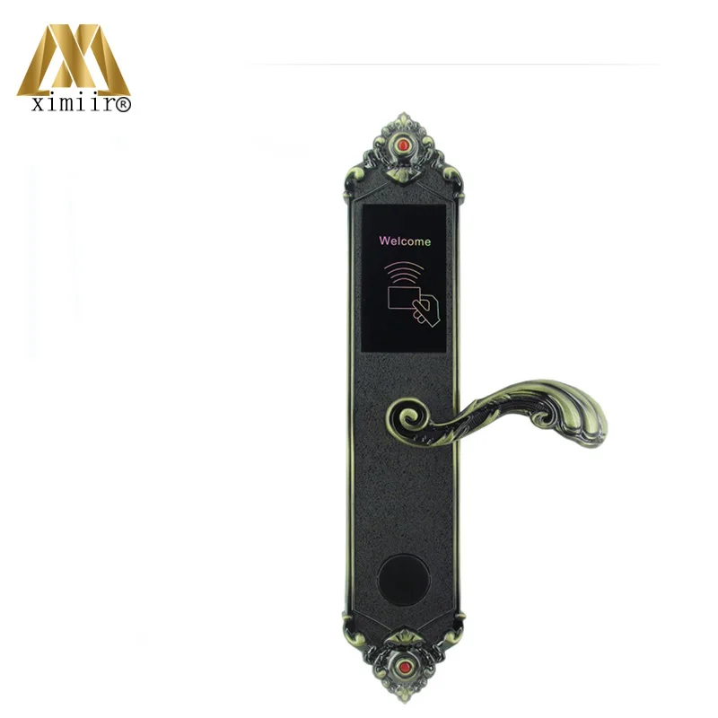 

HM-320 Hotel electronic keyless entrance digital door handle lock with card reader