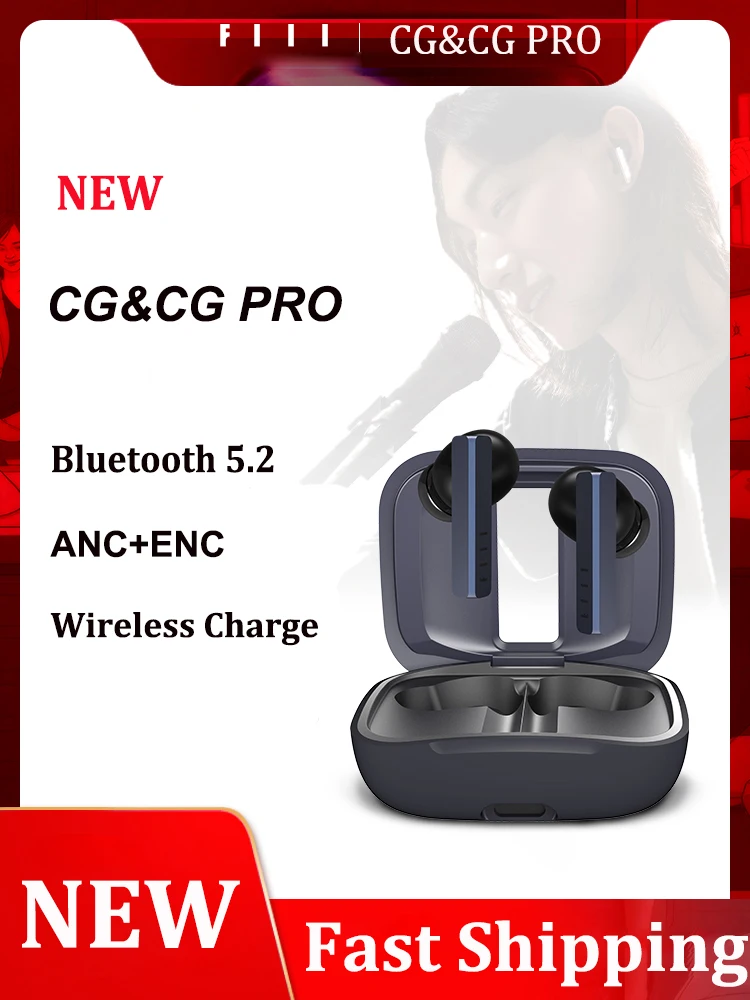 

New Original FIIL CG Pro TWS True Wireless Earbuds Active Noise Cancellation Earphone Bluetooth 5.2 With Touch Control