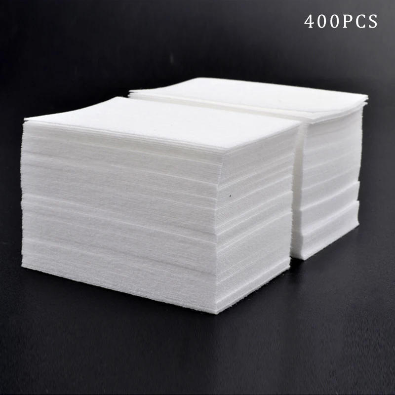 400pcs Горячая Распродажа, 900 шт./лот, салфетки для снятия лака для ногтей, для ванны, маникюра, гелевые безворсовые салфетки, хлопковые салфетки для ногтей, инструмент для дизайна ногтей - Цвет: 400pcs