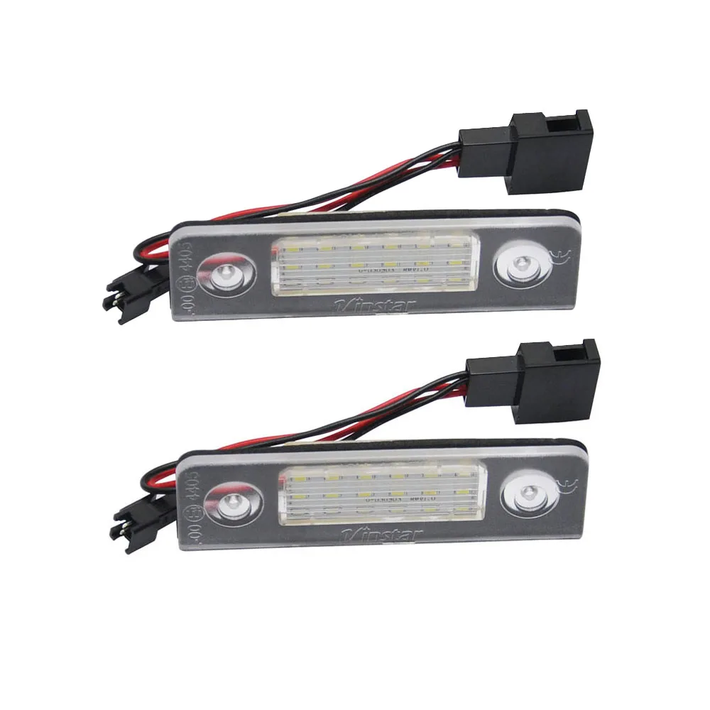 2 шт. Ошибок Белый светодиодный номерной знак светильник лампа для Skoda Octavia 2004 2013