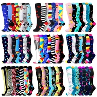 7 pairs 15 20mmhg men and women compression socks long tube cotton sports socks outdoor sports basketball football running socks