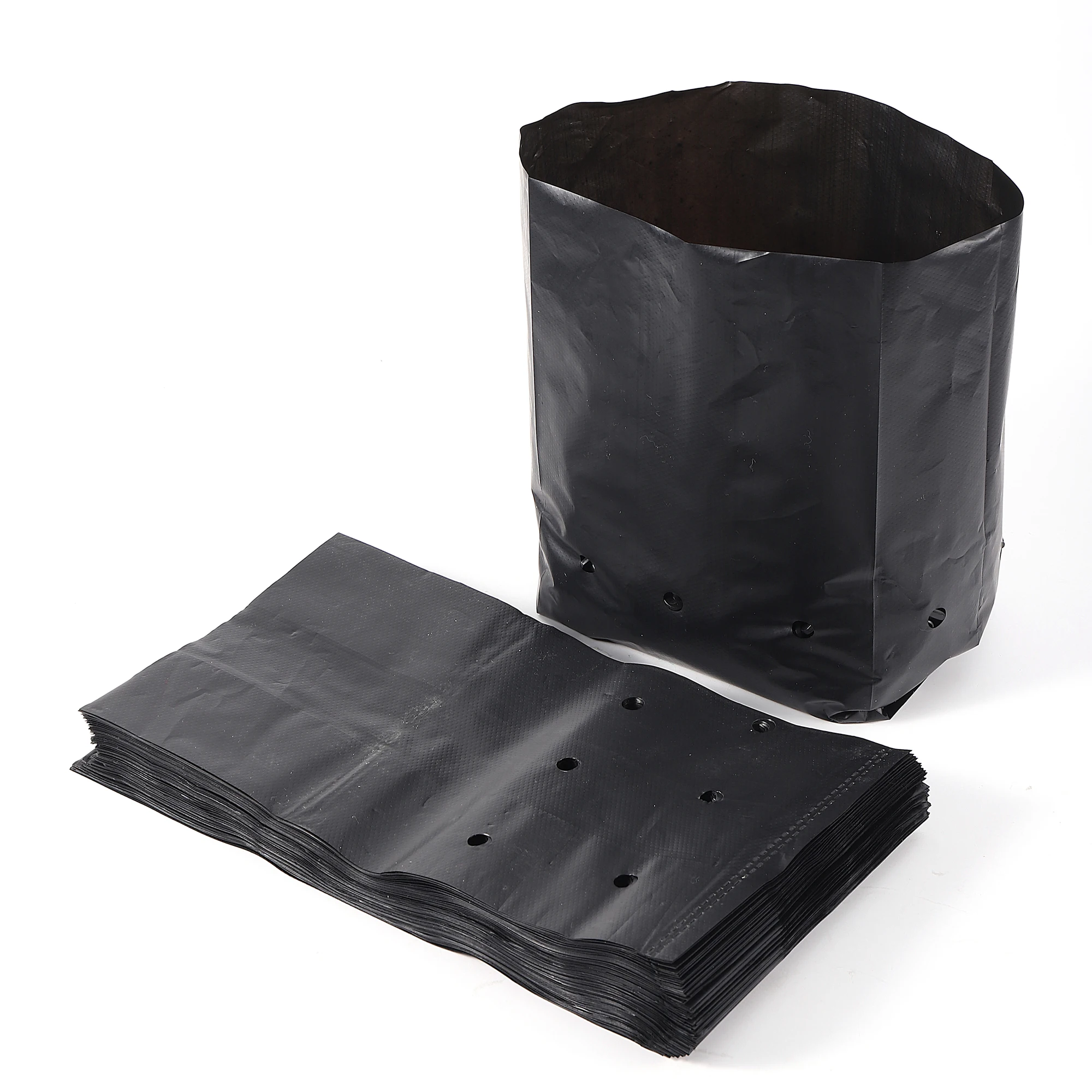 

PE Nursery Bags Thicken Plant Grow Bags Seedling Pots Eco-Friendly Garden With Breathable Holes Black Planting Bags 10Pcs