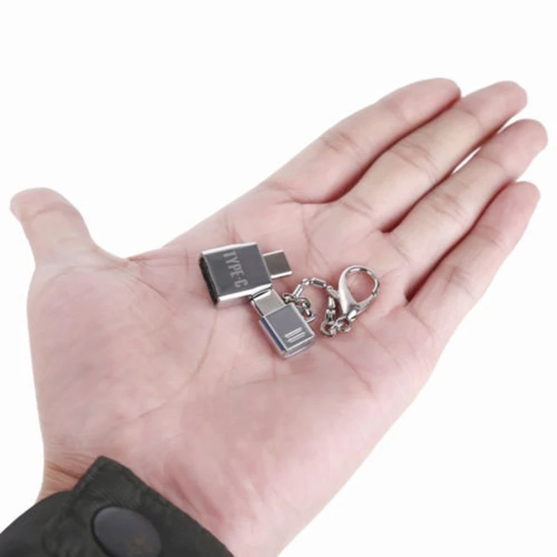 1pcs Mini Metal Micro USB 2.0 Female To USB 3.1 Type C Male Cable Adapter USB-C OTG Type-C USB2.0 USB3.1 Converter Data Sync Kit