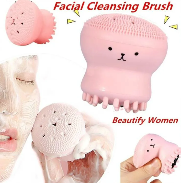 Милый осьминог Медуза Очищающая щетка для лица фотоинструмент массажер