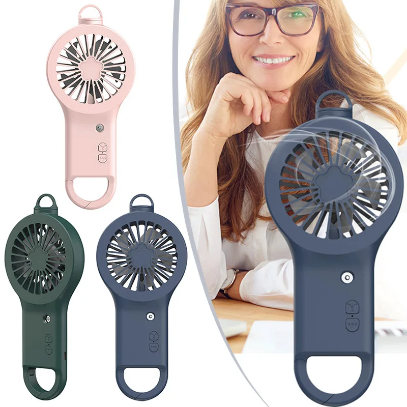 

USB 2 in 1 Humidifier Mini Neck Fan Cooler Portable Silent Handheld Summer Personal Cooling Water Spray Fan for Outdoor Travel