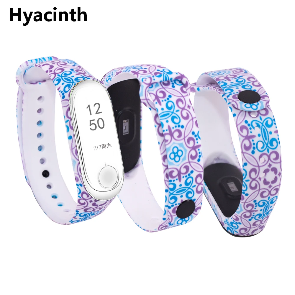 Браслет mi band 4 для xiaomi mi Band 4 ремешок силиконовый ремешок с разноцветными цветами аксессуары для xiaomi mi band 4 ремешок