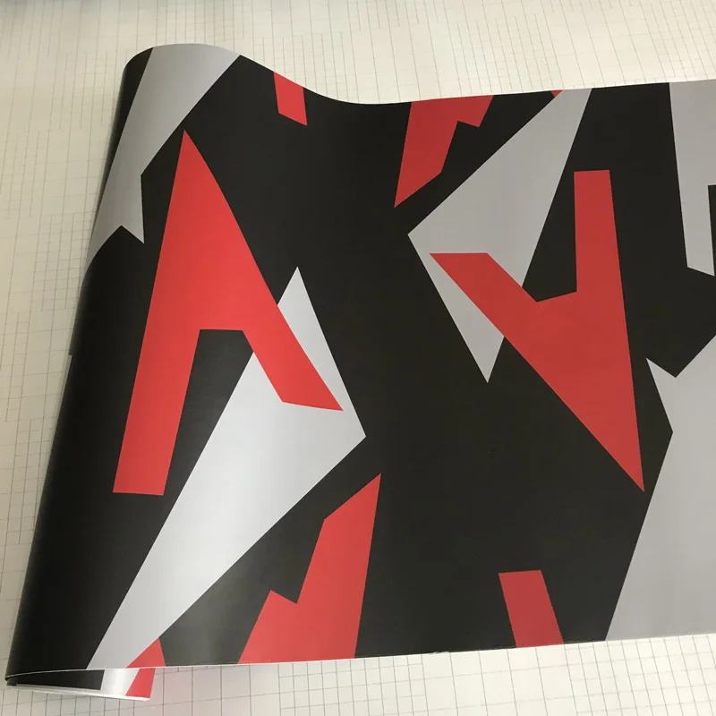 

Камуфляжная черная красная Виниловая пленка для мотоцикла, автомобиля, скутера, самодельная наклейка