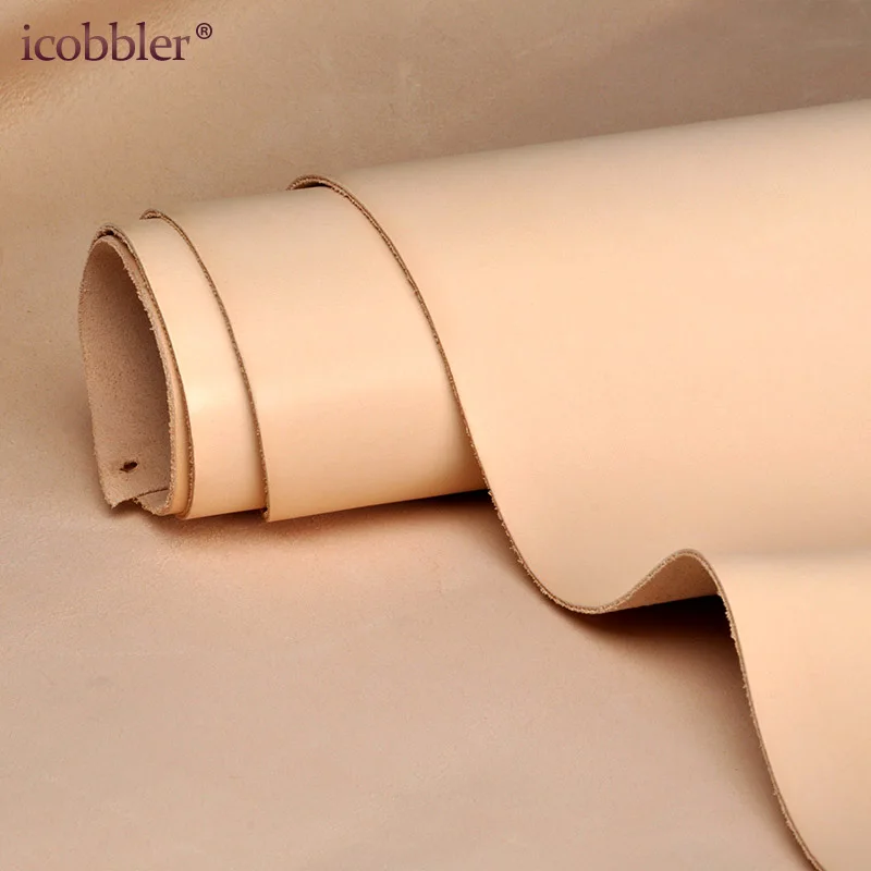 Натуральная кожа растительного дубления настоящая Толстая Коричневая из