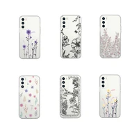 flower plant floral painting simple phone case transparent for huawei p40 p30 p20 pro mate 20 lite honor 10 10i 9x 8a 8x cover