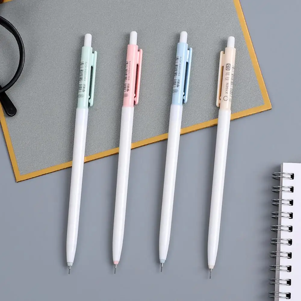 1pc random 4 color simple mechanical pencil 0.5mm for writing school office supply kwaii automatic pencil for student writing