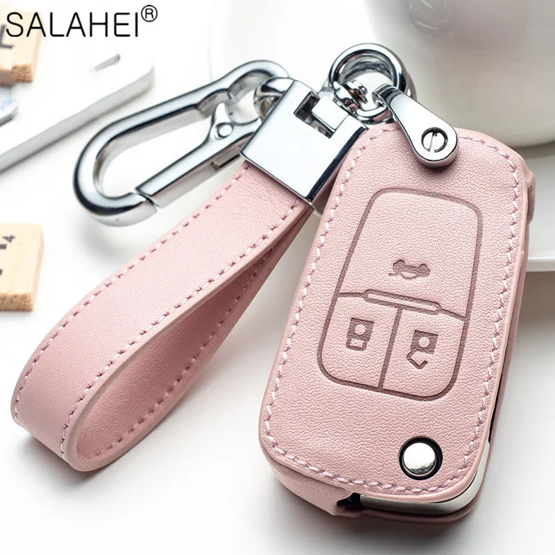 

Fashion Leather Car Key Case Full Cover For Buick Chevrolet Cruze Opel Vauxhall Insignia Mokka Encore Auto Key Shell Protection